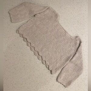 Elegant knitted Cream Sweater